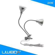 Load image into Gallery viewer, Red and blue light ratio of double headed white clip plant lamp-liweida
