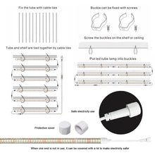 Load image into Gallery viewer, Liweida daisy chain 576w 60w grow light kits 0.6m full spectrum led grow light t8 hydroponic system 8/12/16H for indoor plants
