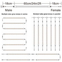 Load image into Gallery viewer, Liweida 0.6m 2ft full spectrum t8 led tube grow light parallel and series IP65 strip plant lamp for vegetable and tissue culture
