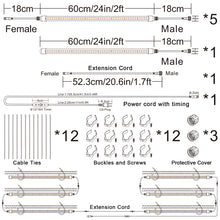 Load image into Gallery viewer, Liweida daisy chain 576w 60w grow light kits 0.6m full spectrum led grow light t8 hydroponic system 8/12/16H for indoor plants
