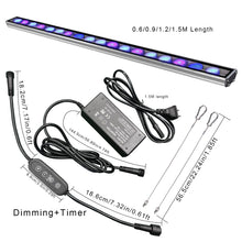 Load image into Gallery viewer, Liweida 8/10/12H timing lights fish tank light led aquarium 60 90 120 150 cm bar grow light dimming led aquarium lamp
