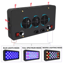 Load image into Gallery viewer, Liweida 2 dim&amp;2 switches full spectrum panel wrgb led aquarium lights 3w*55pcs sheet metal salt and water lamp for marine coral

