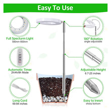 Load image into Gallery viewer, Liweida 6 watt usb round ring plant growth light timing dimming telescopic rod flower microscopic plants succulent fill light
