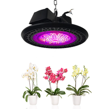 Load image into Gallery viewer, High power full spectrum black external battery UFO LED grow light.
