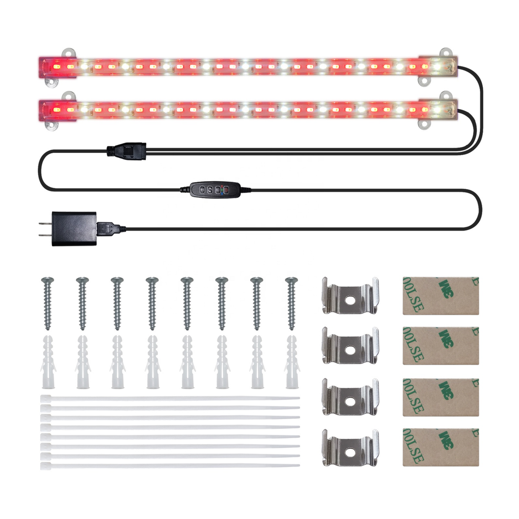 Double tube T5 led15w plant lamp with red and white light ratio and timing dimming.-liweida