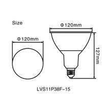 Load image into Gallery viewer, PAR38 15W aluminum  seedling raising potted greenhouse light supplement plant growth small spotlight par grow light.
