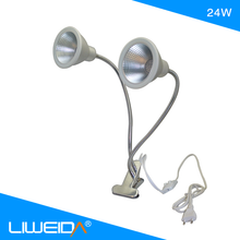 Load image into Gallery viewer, Red and blue light ratio of double headed white clip plant lamp-liweida
