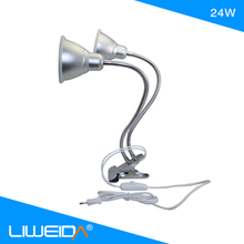 Load image into Gallery viewer, Red and blue light ratio of double headed white clip plant lamp-liweida
