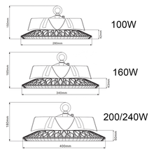 Load image into Gallery viewer, High power full spectrum black external battery UFO LED grow light.
