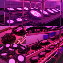 Load image into Gallery viewer, High power full spectrum black external battery UFO LED grow light.
